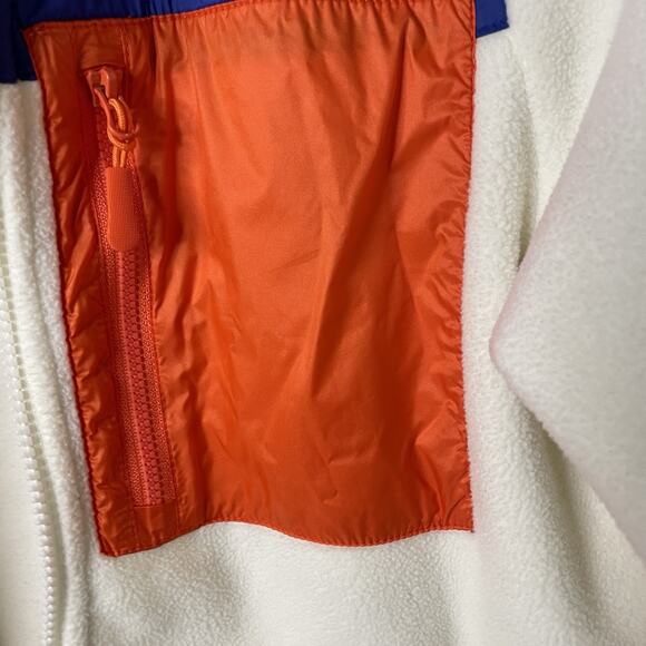 Monoprix Sport Synchilla White/Orange/Blue Skiing Winter Preppy France Women Sm - Picture 10 of 13